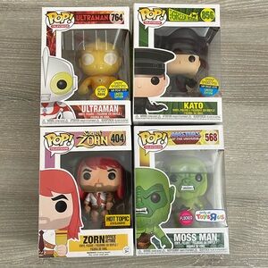 4 funko pops